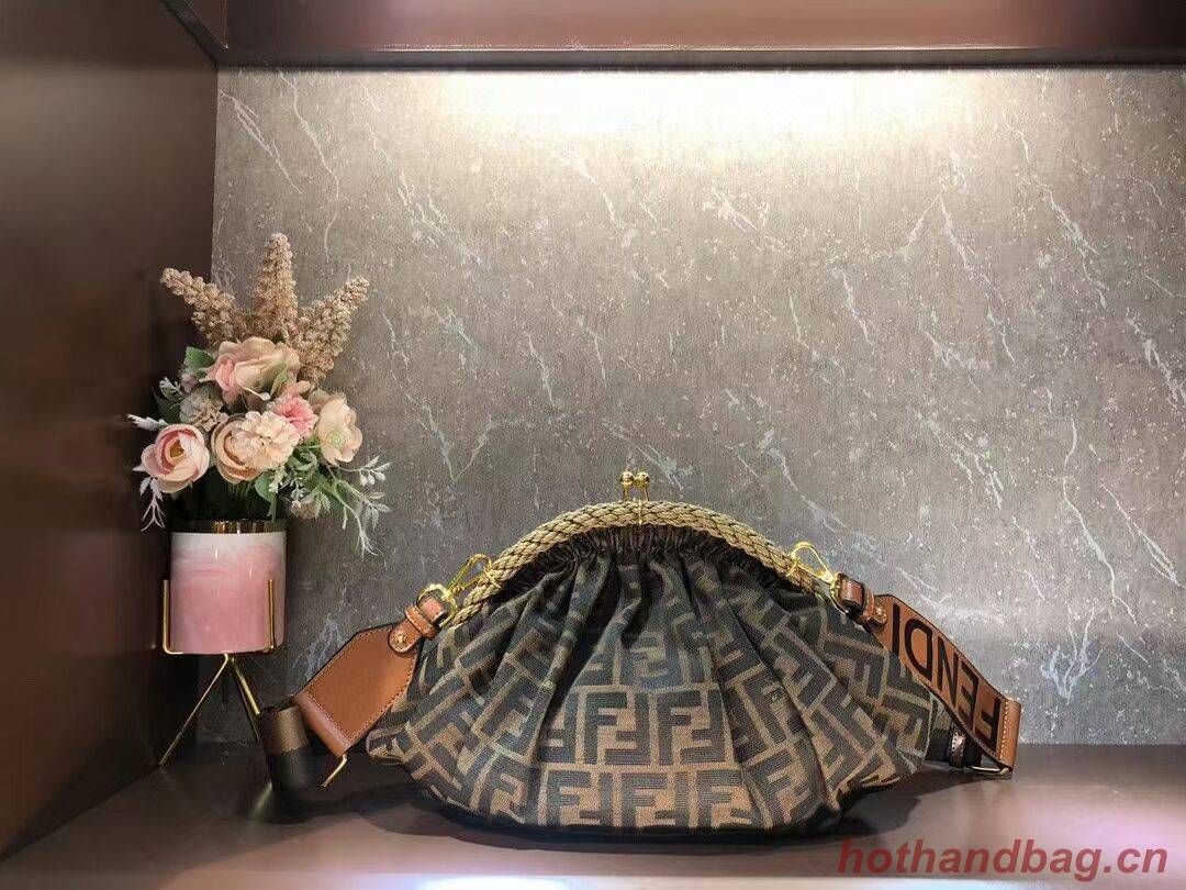 FENDI fabric bag F7641 brown