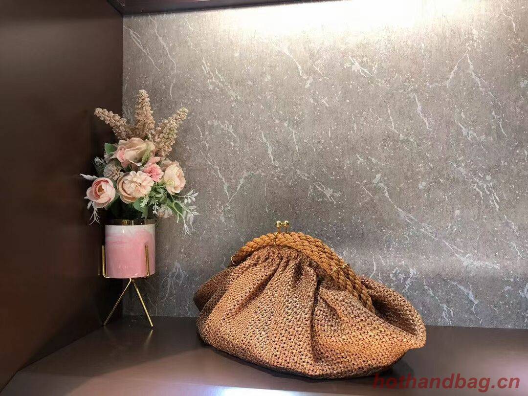 FENDI  raffia bag F7641 brown