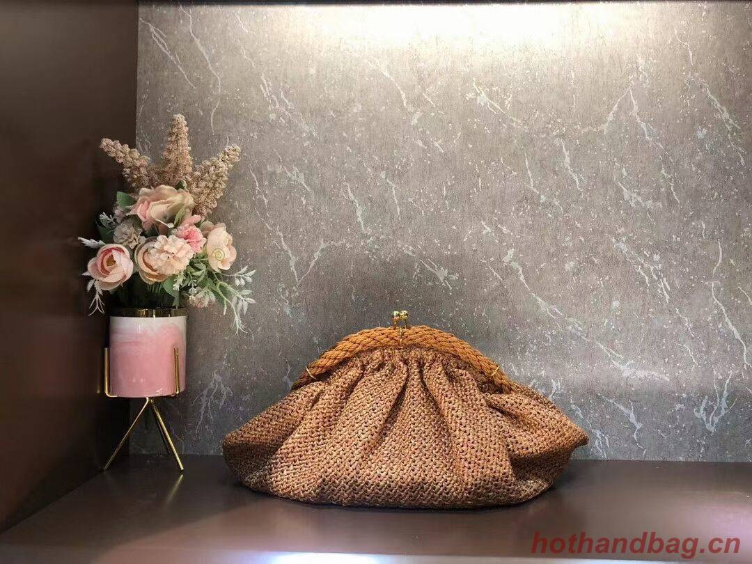 FENDI  raffia bag F7641 brown