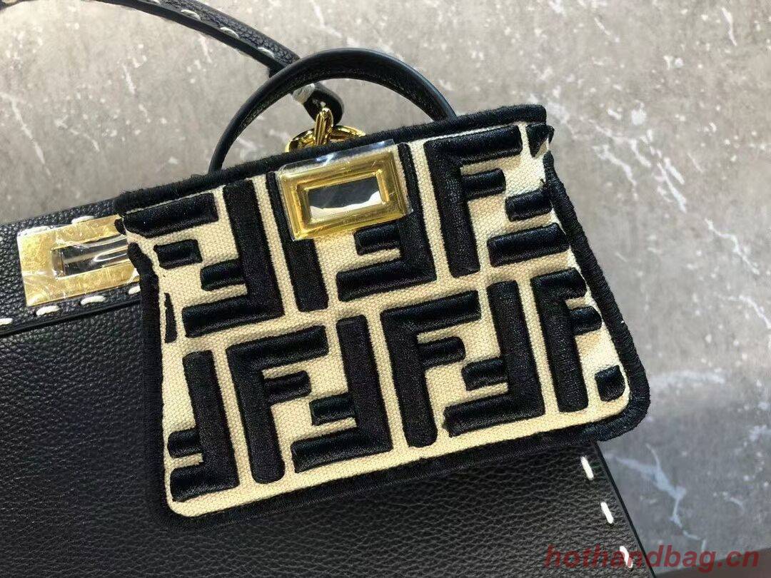 Fendi Peekaboo ISeeU MEDIUM leather bag F8637 black