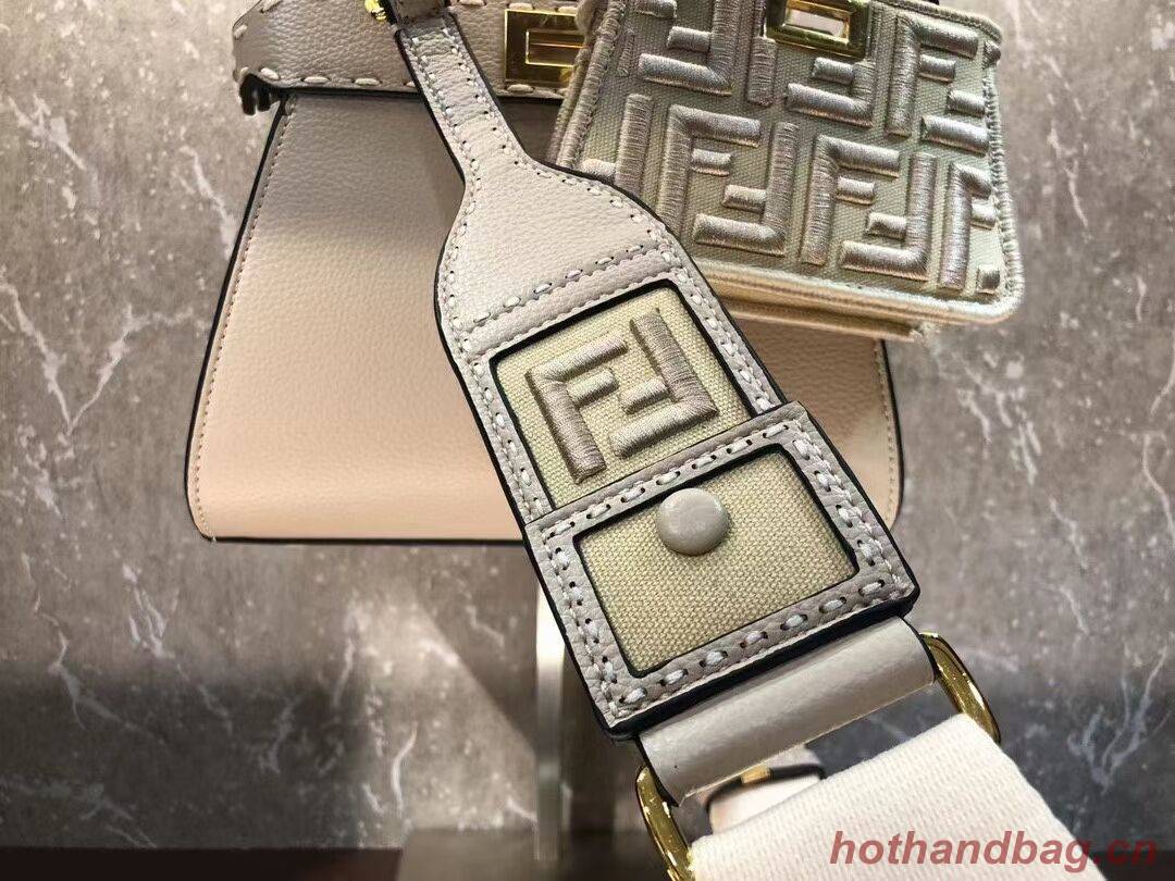 Fendi Peekaboo ISeeU Small leather bag F8636 Beige