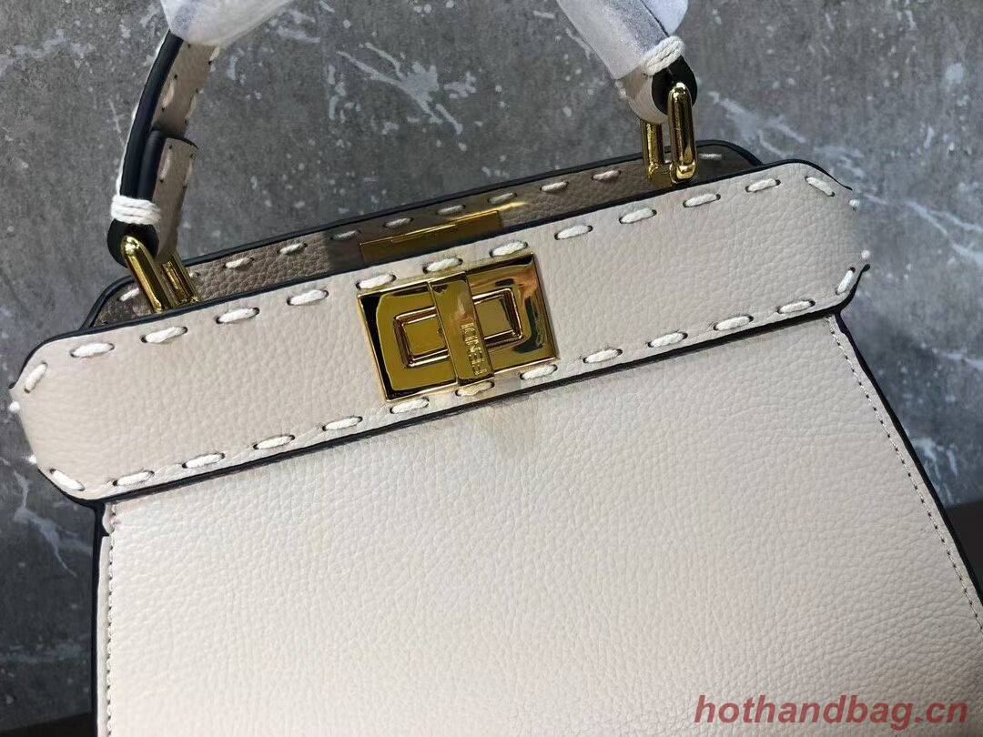 Fendi Peekaboo ISeeU Small leather bag F8636 Beige