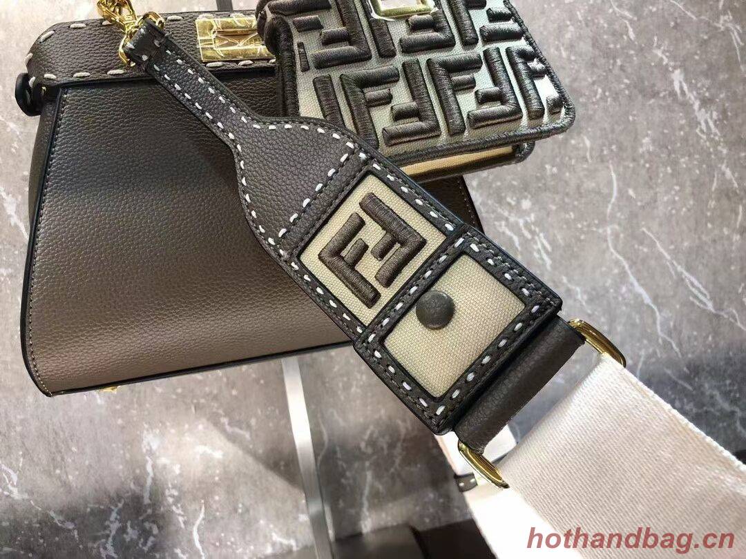 Fendi Peekaboo ISeeU Small leather bag F8636 gray