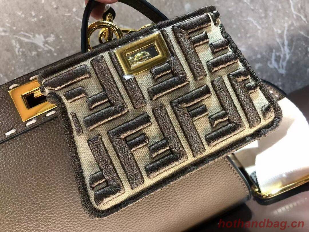 Fendi Peekaboo ISeeU Small leather bag F8636 gray