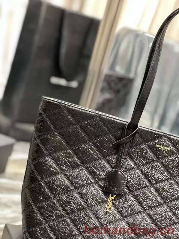 Yves Saint Laurent GABY SATCHEL IN QUILTED LAMBSKIN Y494195 black