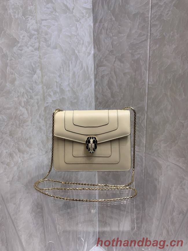 Bvlgari Serpenti Forever leather small crossbody bag 290544 cream