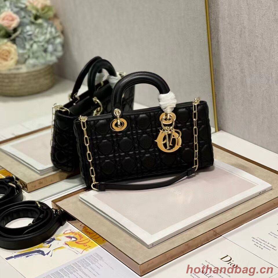 MEDIUM LADY DIOR BAG Cannage Lambskin C2820 black