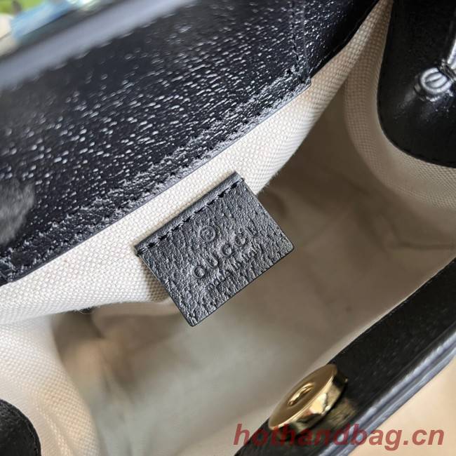 Gucci GG denim jacquard Diana mini tote bag 655661 Black