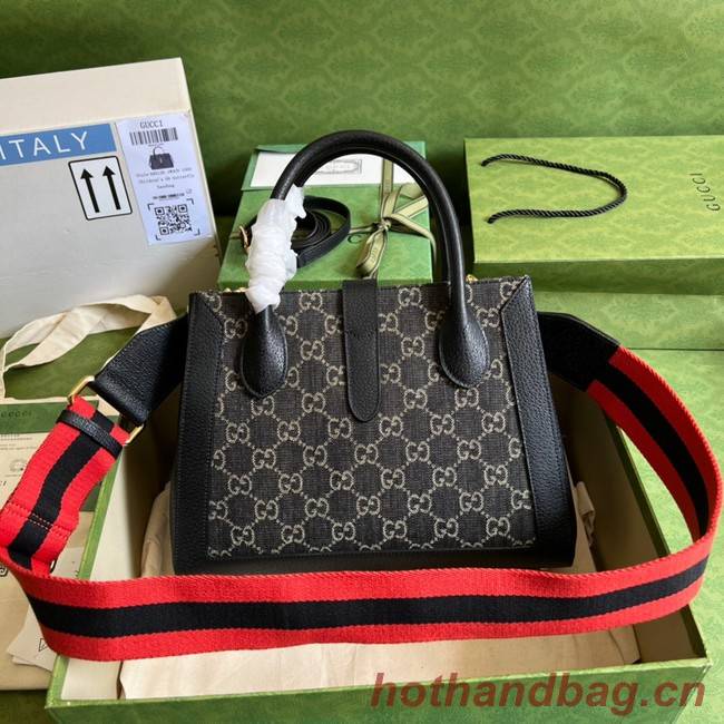 Gucci GG denim tote bag 685129 Black