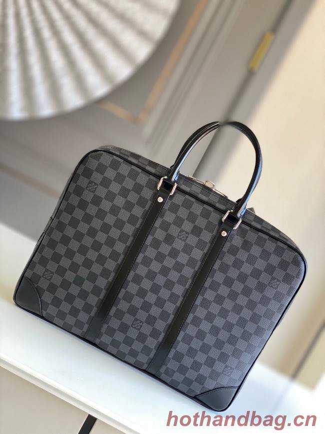 Louis Vuitton Monogram Canvas Porte-Documents Voyage M40225 black