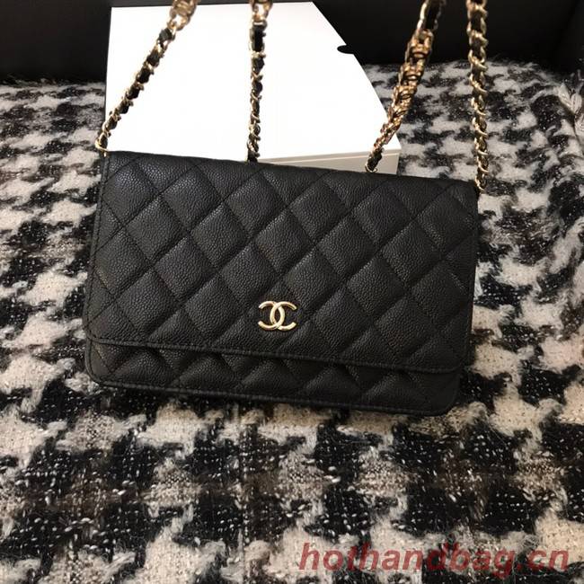 Chanel WOC Original Caviar Leather Flap cross-body bag CC33815 black