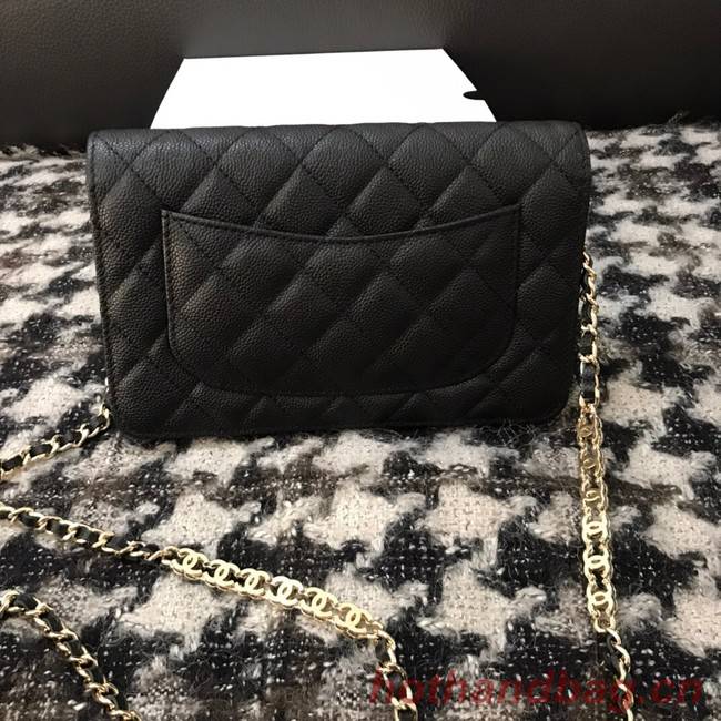 Chanel WOC Original Caviar Leather Flap cross-body bag CC33815 black