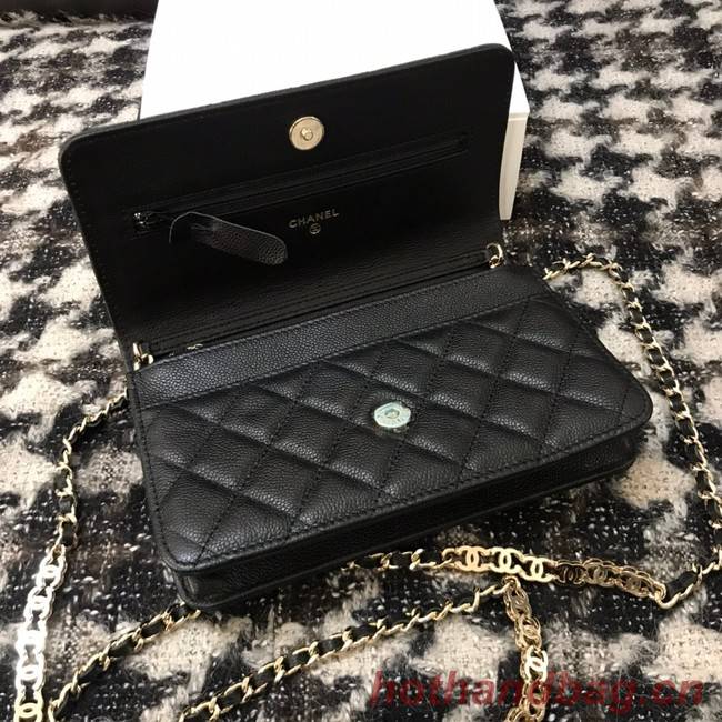 Chanel WOC Original Caviar Leather Flap cross-body bag CC33815 black