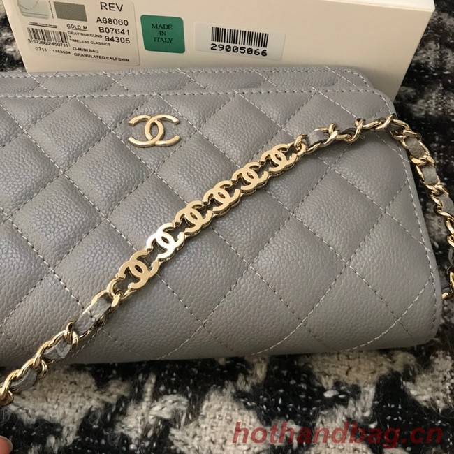 Chanel WOC Original Caviar Leather Flap cross-body bag CC33815 grey