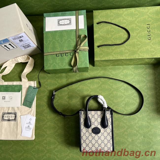 Gucci Mini tote bag with Interlocking G 671623 Blue