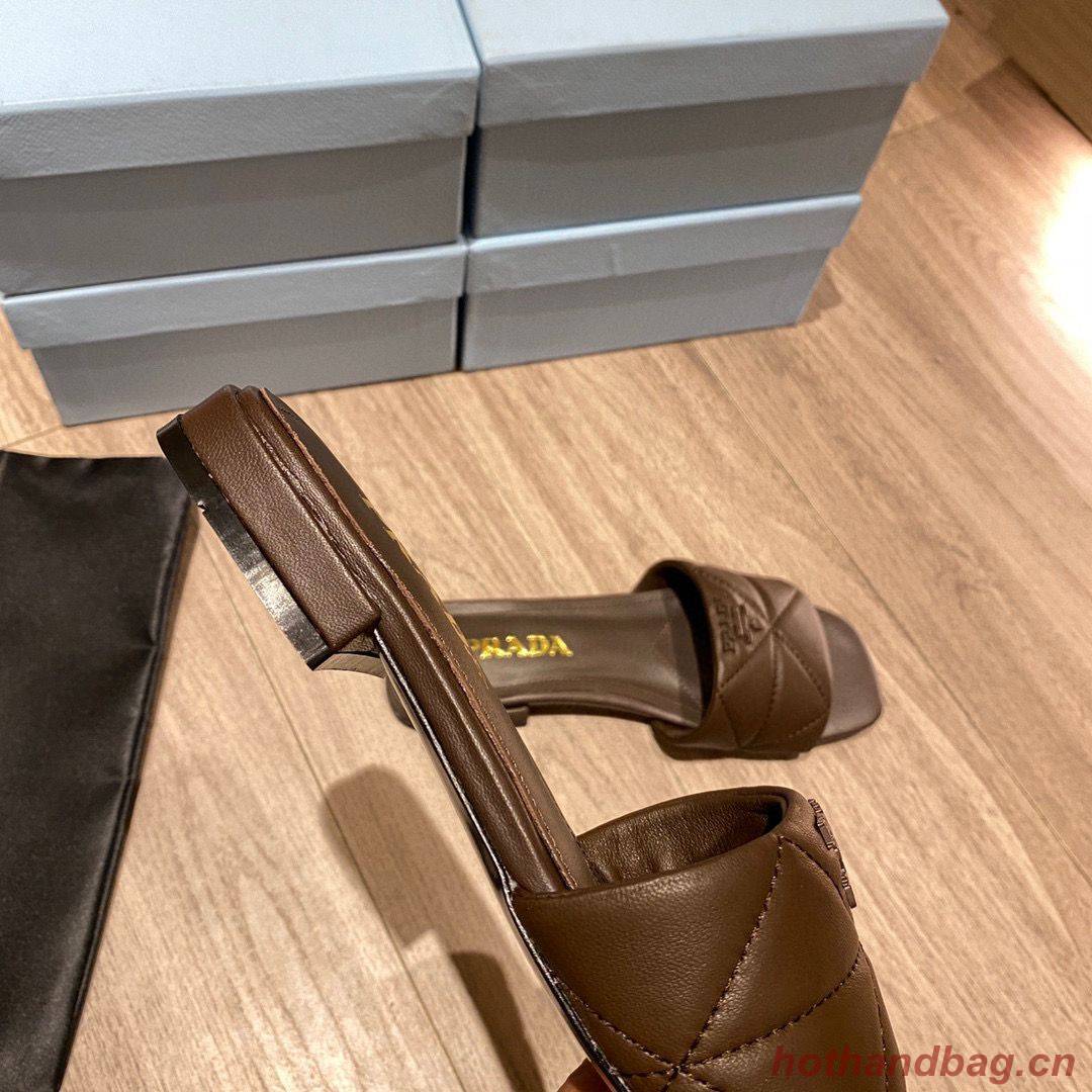 Prada Slippers Shoes PD56902 Brown