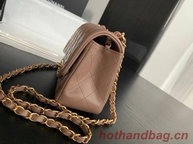 Chanel Flap Lambskin Shoulder Bag AS1115 Taupe