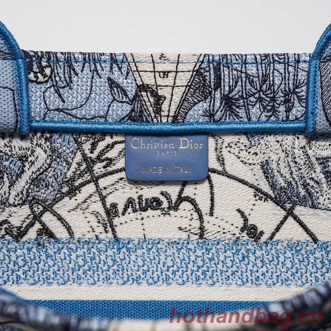 DIOR BOOK TOTE Embroidery C1287-23 blue