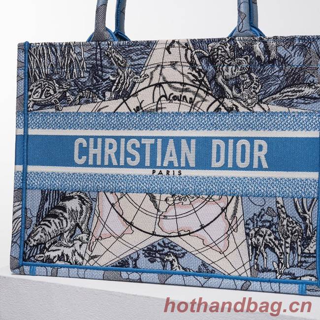 DIOR BOOK TOTE Embroidery C1287-23 blue