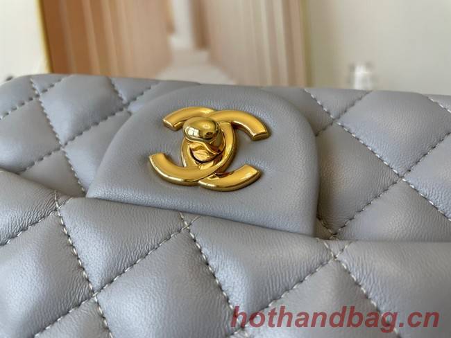 Chanel MINI Flap Bag Original Sheepskin Leather 1115 gray