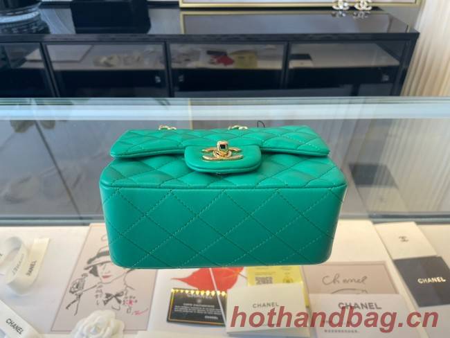 Chanel MINI Flap Bag Original Sheepskin Leather 1115 green