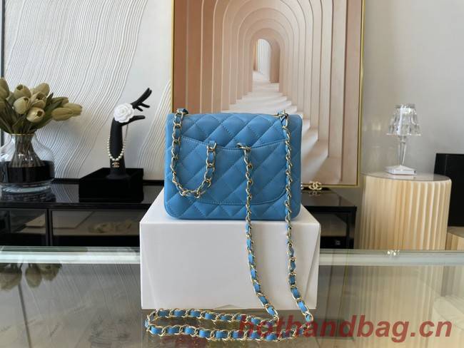 Chanel MINI Flap Bag Original Sheepskin Leather 1115 sky blue