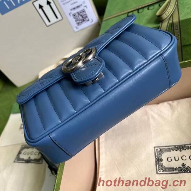 Gucci GG Marmont matelasse mini bag 446744 blue