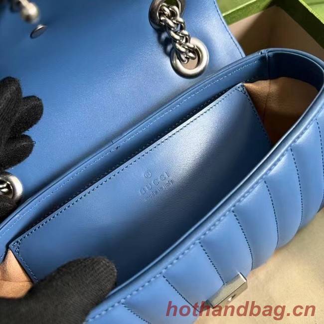 Gucci GG Marmont matelasse mini bag 446744 blue