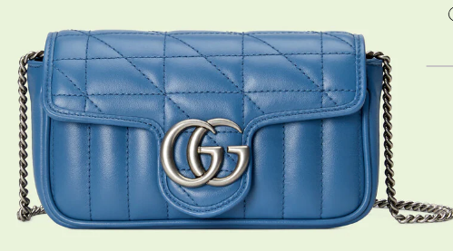 Gucci GG Marmont super mini bag 476433 blue