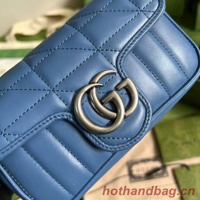 Gucci GG Marmont super mini bag 476433 blue