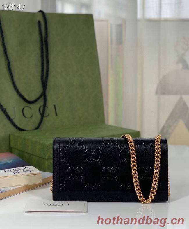 Gucci GG wallet with chain 676155 black