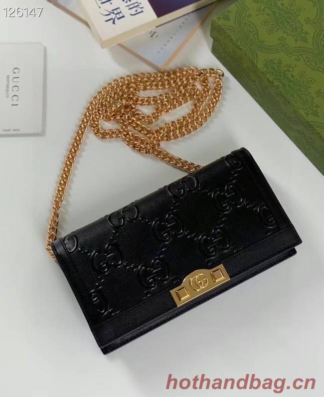 Gucci GG wallet with chain 676155 black