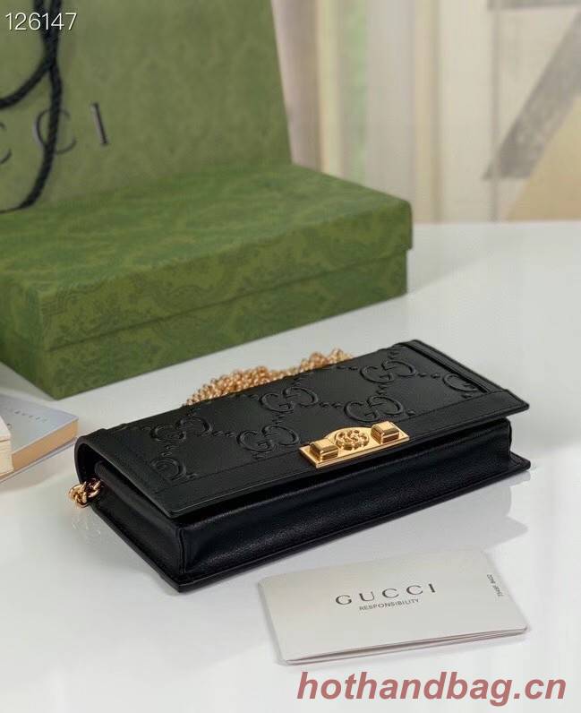 Gucci GG wallet with chain 676155 black