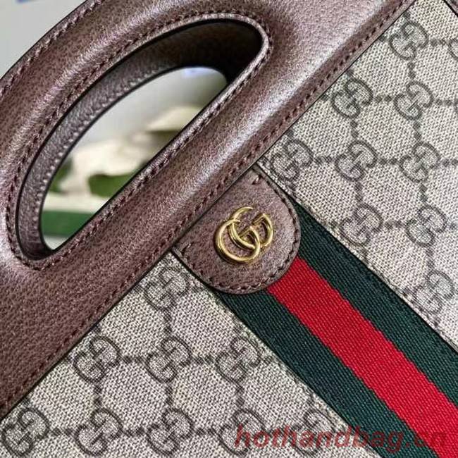 Gucci Ophidia small tote with Web 693724 brown