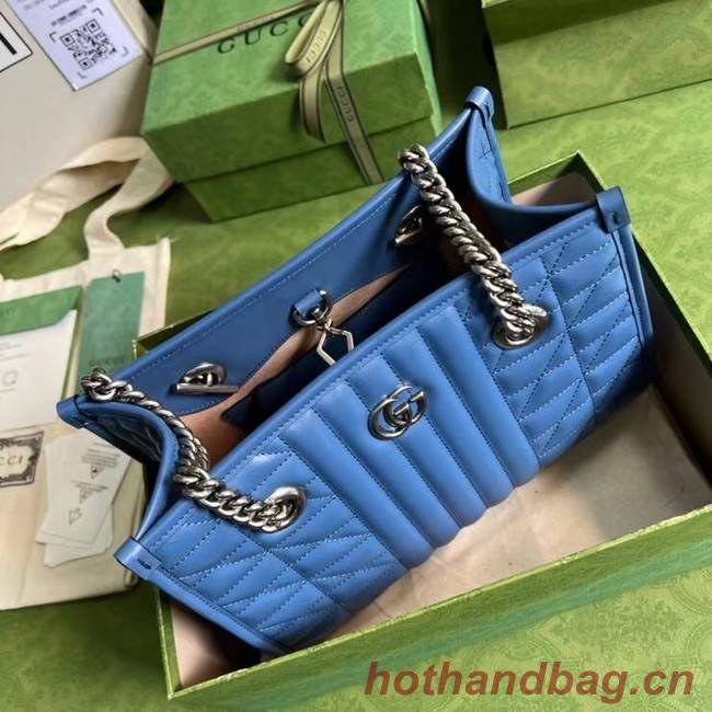 Gucci small leather shoulder bag 681483 blue