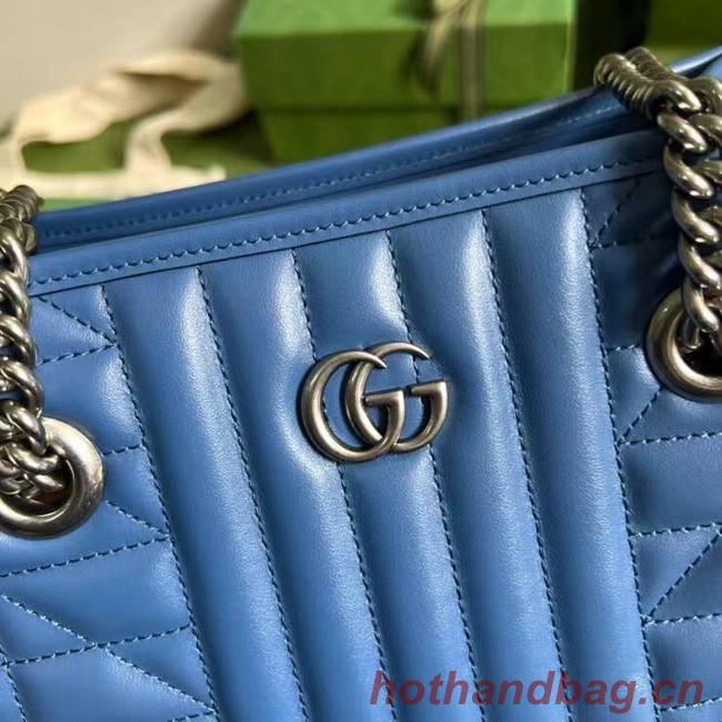 Gucci small leather shoulder bag 681483 blue