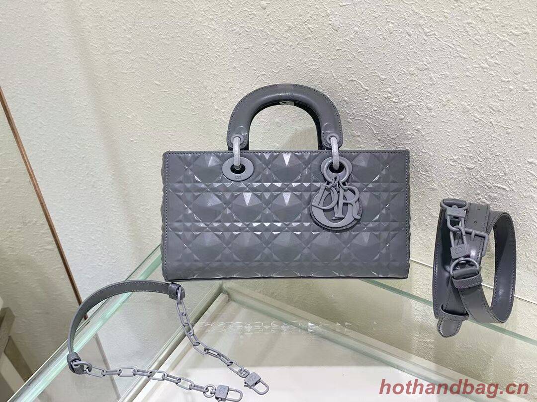 MEDIUM LADY DIOR BAG Cannage Lambskin C2811 gray