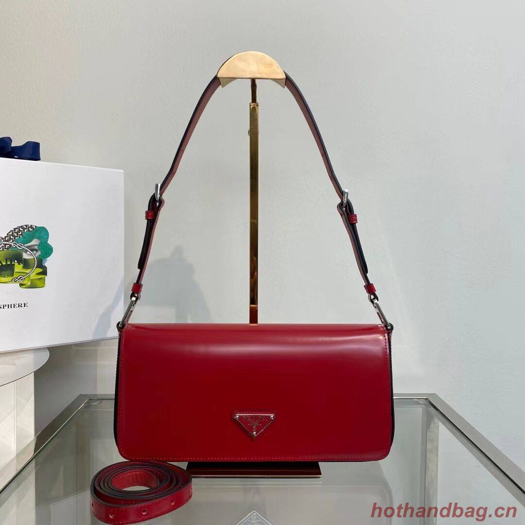 Prada Brushed leather Femme bag 1BD323 red