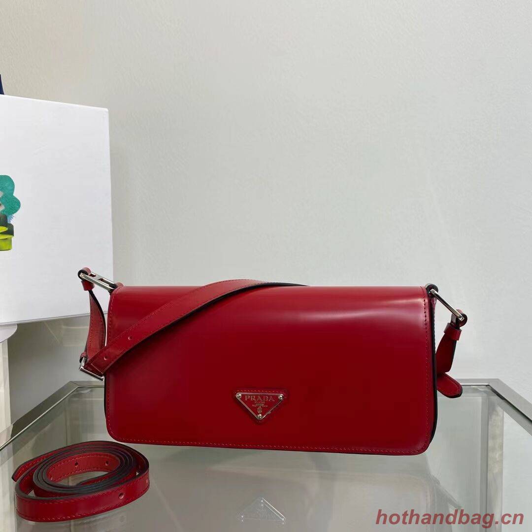 Prada Brushed leather Femme bag 1BD323 red