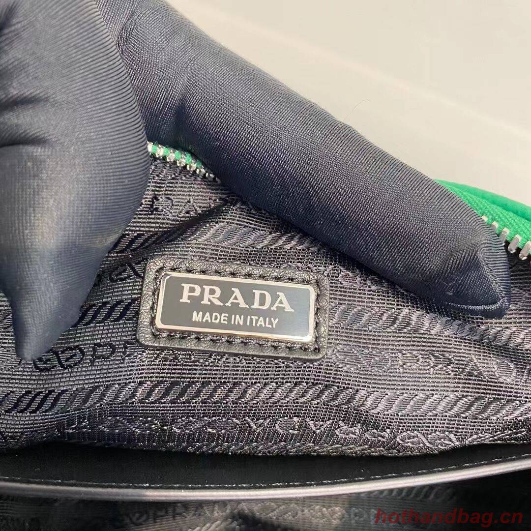 Prada Leather Triangle shoulder bag 2EV055 green