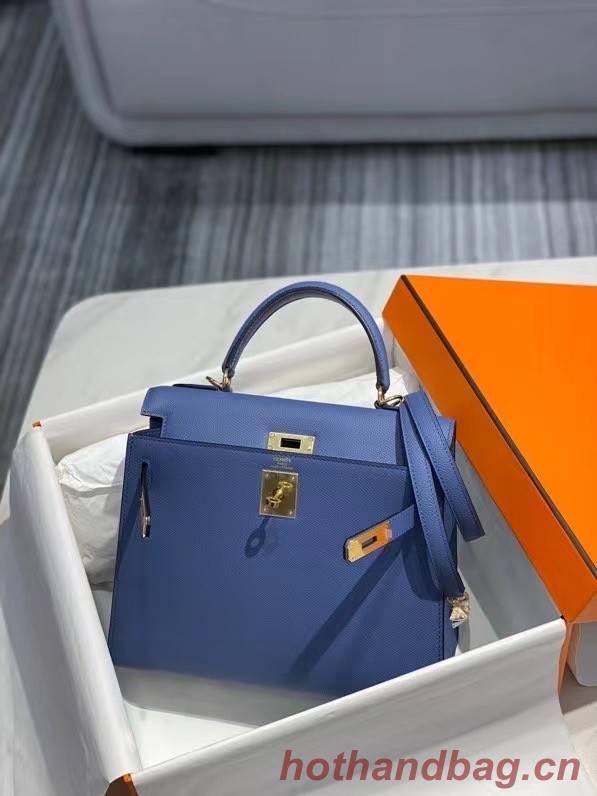 Hermes Original Epsom Leather KEL2578 dark blue