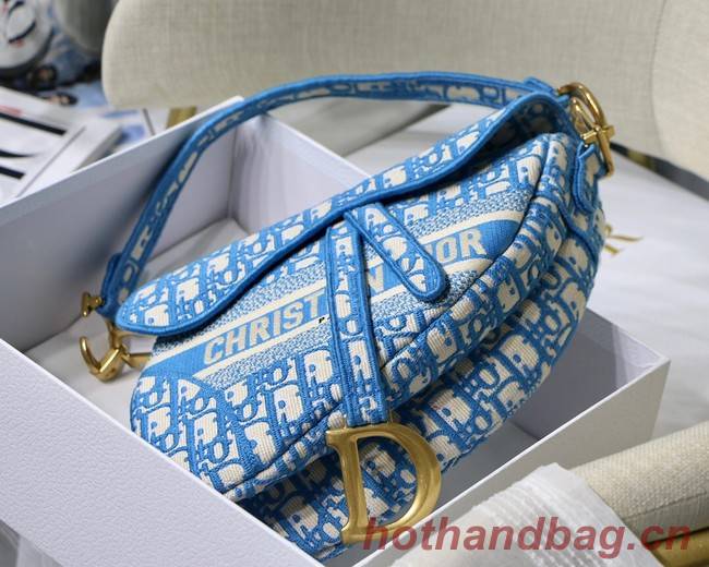 Dior SADDLE BAG CANVAS M0446 blue