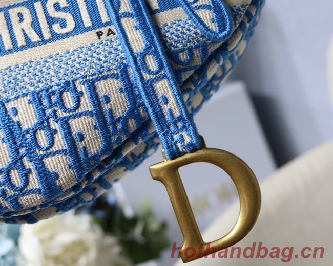 Dior SADDLE BAG CANVAS M0446 blue