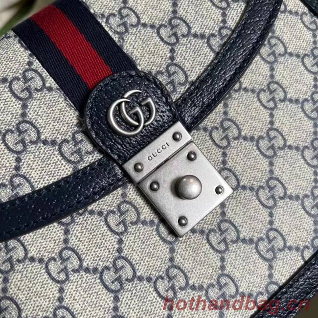 Gucci Ophidia small top handle bag with Web 651055 blue