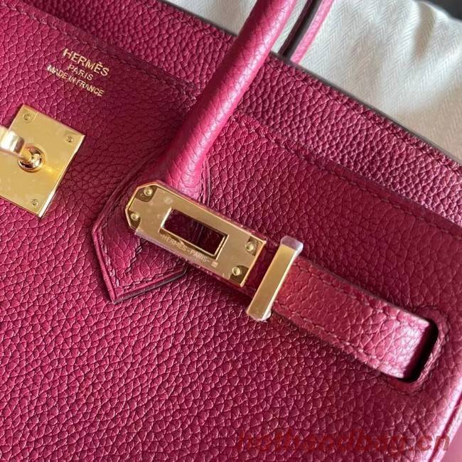 Hermes original Togo Leather HB25O Burgundy