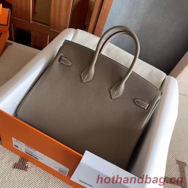 Hermes original Togo Leather HB25O dark gray