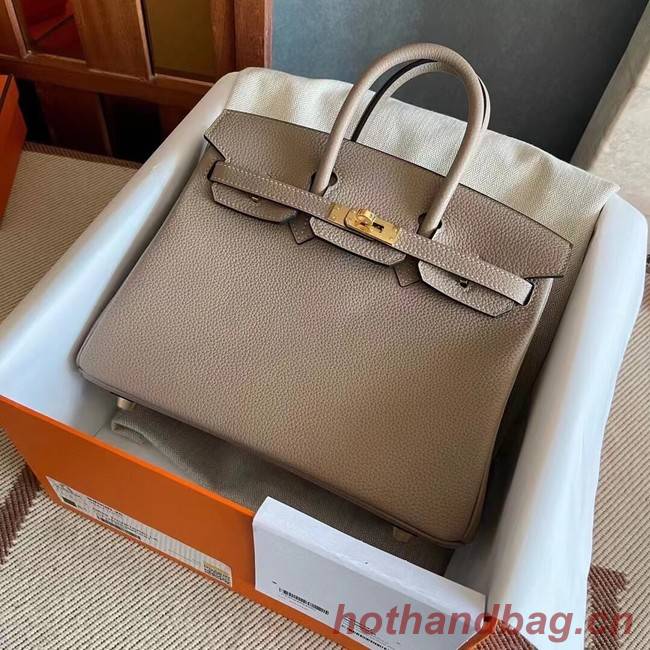 Hermes original Togo Leather HB25O light gray