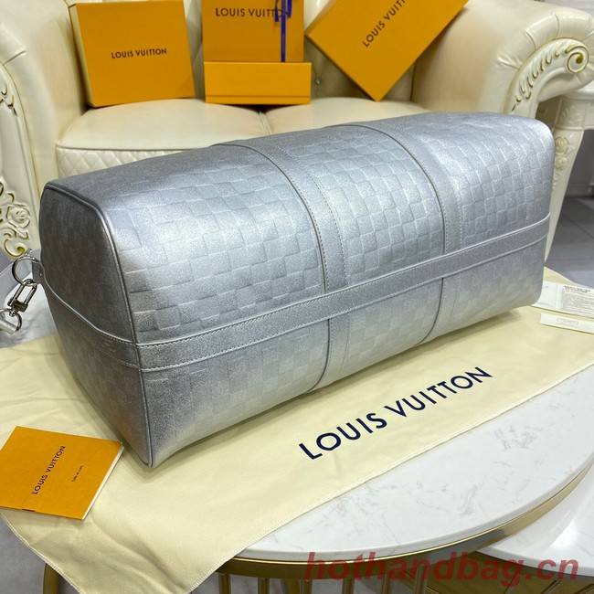 Louis Vuitton KEEPALL BANDOULIERE 55 M58041 silver