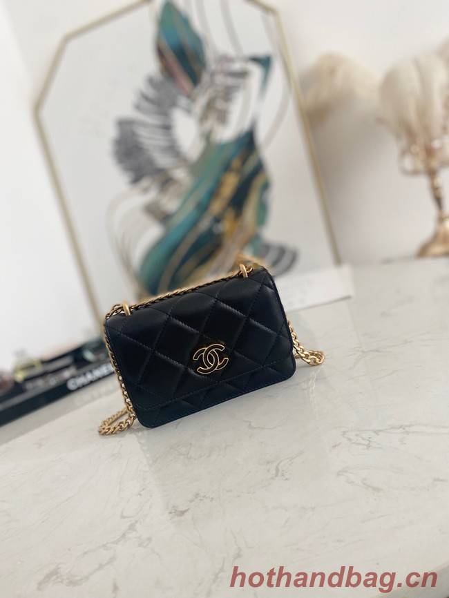 Chanel Flap Lambskin small Shoulder Bag 81185 black