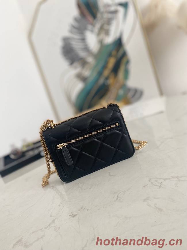 Chanel Flap Lambskin small Shoulder Bag 81185 black